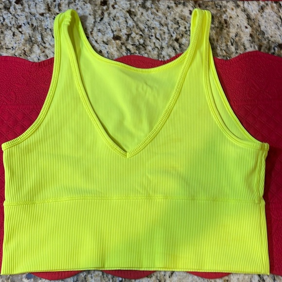 lululemon athletica Tops - Size 10 neon yellow, Lululemon halter tank